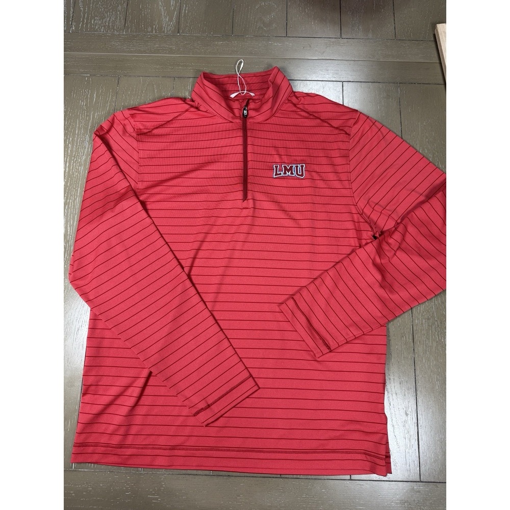 Loyola Marymount Lions LMU 1/4 Zip Long Sleeve Red Shirt‎ Men Medium Golf